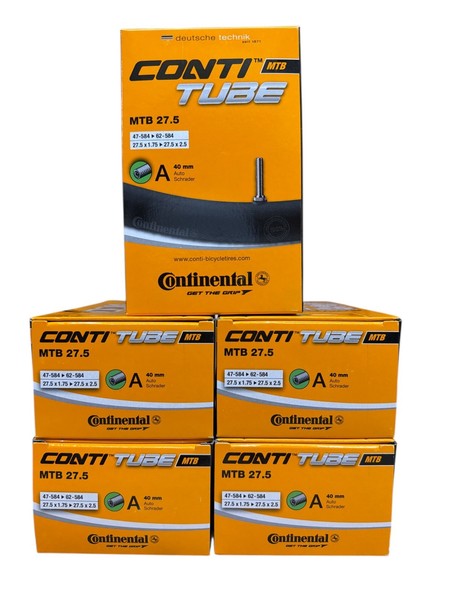 5X Continental Fahrrad Schlauch MTB AV 47-62/584 / 27,5 X 1,75 - 2,5 Autoventil-image