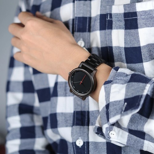 Watch Men Women Wristwatch Quartz Watches Wooden Fashion Wood Watch Minimalist - Picture 11 of 12