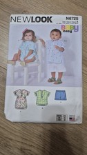 New Look Sewing Pattern 6725 Baby / newborn (NB-S-M-L) uncut