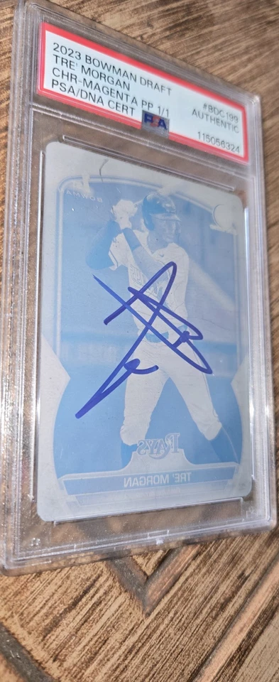 2023 Bowman Draft Tre' Morgan #BD-199 Printing Plate Magenta /1 Auto PSA/DNA - Image 2 of 3