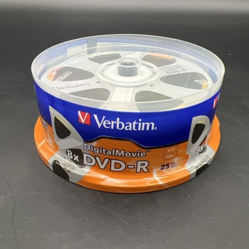 Verbatim Digital Movie DVD-R 25-Pack 4.7 GB/120 Min/8x New Factory Sealed