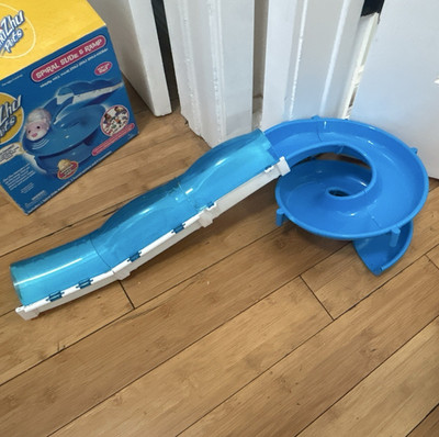 Zhu Zhu Pets Spiral Slide & Ramp Playset Track Pieces Blue/White