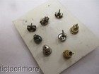 VINTAGE ZUNI INDIAN PETIT POINT TURQUOISE NEEDLEPOINT SUNFACE STUD EARRINGS LOT — photo 4