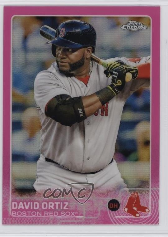 2015 Topps Chrome Pink Refractor David Ortiz #124 HOF 7d0