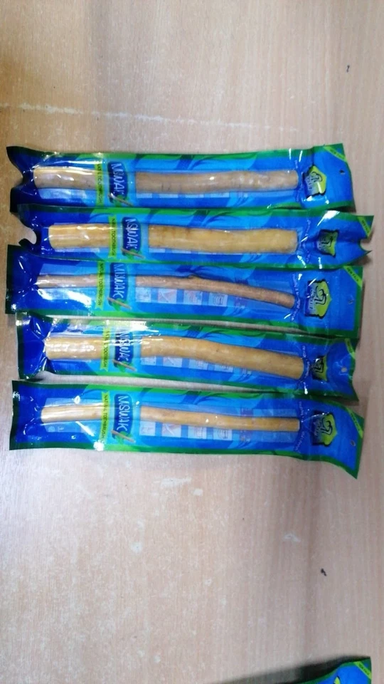 AL KHAIR MISWAK Siwak Natural Toothbrush aprox 8” Thin MEDIUM Thick Peelu Fresh x 5
