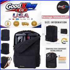 Large 3-in-1 Travel Bag for GB Pockit & Pockit Air All-Terrain Strollers Black