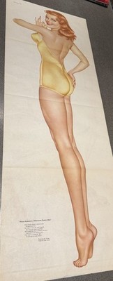 Original Vintage 1946 Vargas Girl Esquire Pin Up Calendar Page Double Side