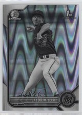 2022 Bowman Draft Chrome Black & White RayWave Refractor Jacob Miller 10z2