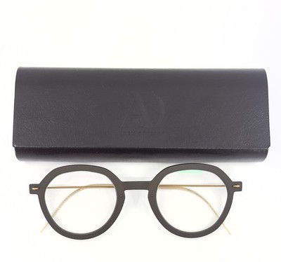 LINDBERG N.O.W. 6640 011/1454Q TB D17 GT Olive Round Eyeglasses 45-24-140 B:43