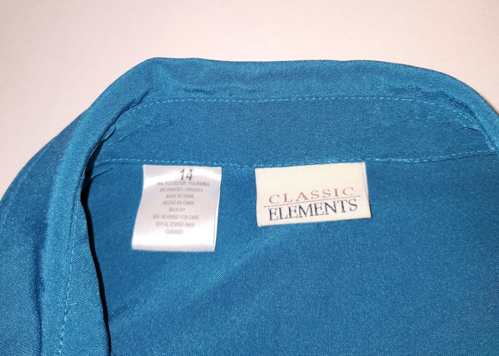 Classic Elements Button Up Womans Blouse Size 14 … - image 8