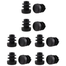 12 Pcs Plastic 12mm Pipe End Blanking Caps Bung Tube Insert Plug Round1592