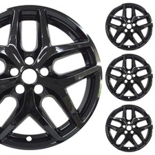 Pacrim 18 Gloss Black Wheel Skins For Ford Edge Sel 2021-2024 Abs Set Of 4 Pacrim 18 Gloss Black Wheel Skins For Ford Edge Sel 2021-2024 Abs Set Of 4