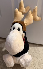 Vintage 1985 Dakin Opus Reindeer Penguin Christmas Plush Stuffed Animal 15"