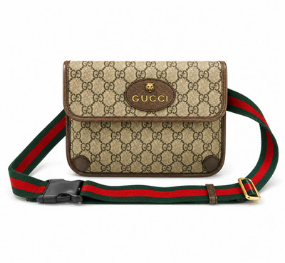 Auth Gucci GG Supreme Neo Vintage Brown Canvas and Leather