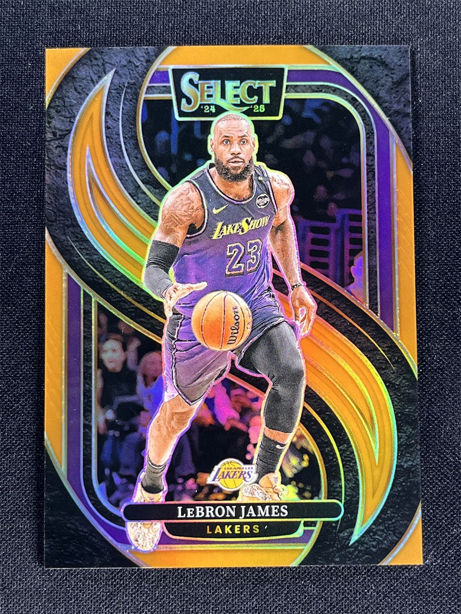 2024-25 Panini Select LeBron James #111 Premier Level Orange Prizm Lakers /65
