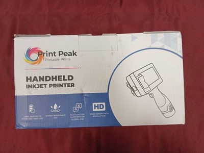 Print Peak Handheld Inkjet Printer Portable 600DPI Water Resistance Ink