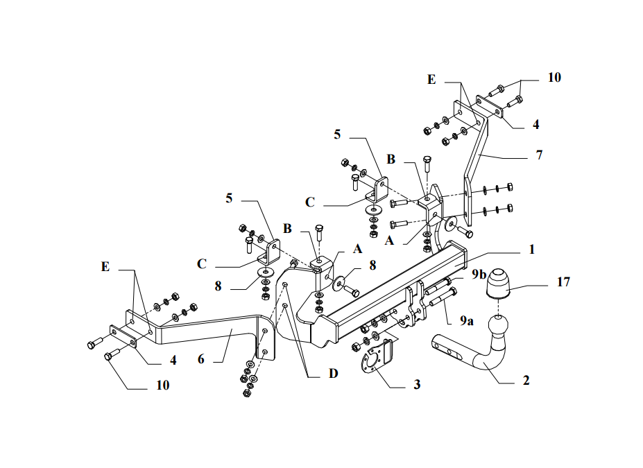 ATTELAGE DÉMONTABLE VERTICALE Pour Peugeot 308 Hayon 5 Portes 09.2013