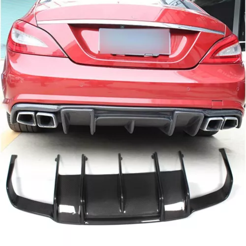 Fibra de carbono para Mercedes Benz Clase CLS W218 CLS63 parachoques trasero difusor labio - Imagen 2 de 11