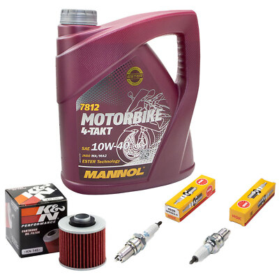 4L Öl Set für Yamaha TRX 850 4UN TRX850 1996-1999 Inspektion Ölfilter Zündkerzen