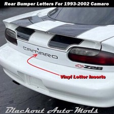 For 1993-2002 Chevy Camaro Rear Bumper Vinyl Letter Inserts Trim Decal Sticker For 1993-2002 Chevy Camaro Rear Bumper Vinyl Letter Inserts Trim Decal Sticker
