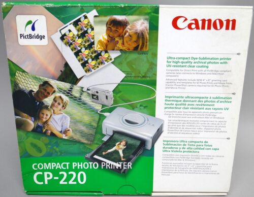 Canon CP220 Compact Photo Printer Direct Print Dye Sublimation Missing CD ROM - Picture 2 of 10