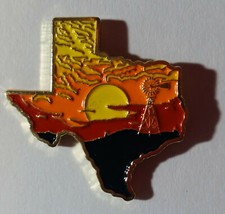 Texas Pin 'Texas Sunset' - New- Military Clasp