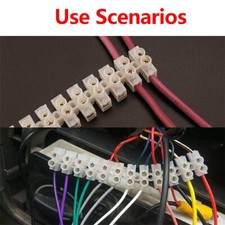 12 Position 3-30AMP Dual Row Terminal Strip Screw Terminal Barrier Block 1-5PCS