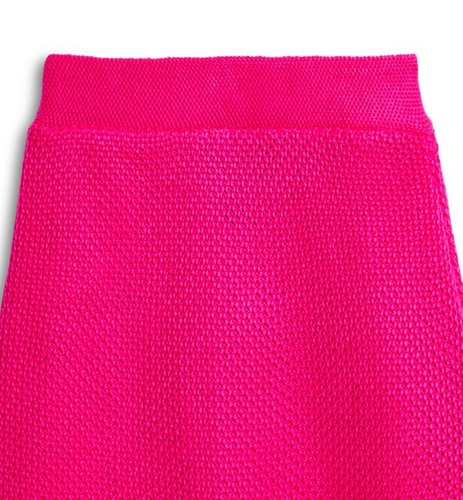 AQUA Girls Crochet A-Line Skirt Elastic Waist Pull On Color Hot Pink New - Picture 4 of 4
