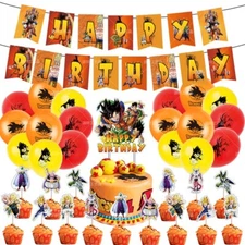 Dragon Ball Z Birthday Party Supplies Banner Balloons Party Set Decoration