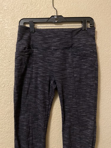 Athleta Medium Heathered Gray Leggings Pants Pockets Front And Rear 28” Inseam - Picture 3 of 12