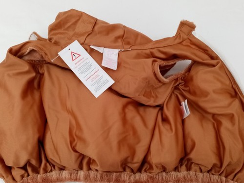 Dream Play Imagine Dress Up Gilet 6-9 Months Fox Padded Plush Hood Flowers Zip - Picture 10 of 13