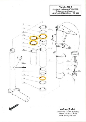 KIT JOINTS TRAIN D'ATTERRISSAGE JODEL/ROBIN DR300/DR400 - Afbeelding 1 van 1