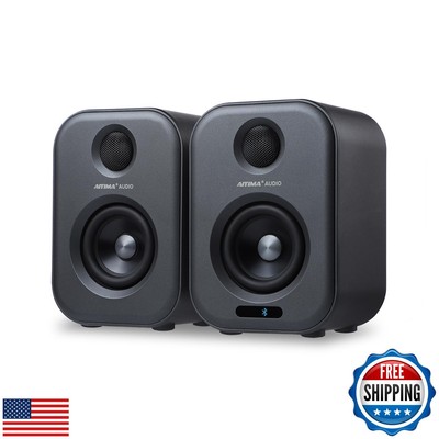 AIYIMA S400 80 Watt 2.0 Channel Home Audio Active Bookshelf Speakers with Blu