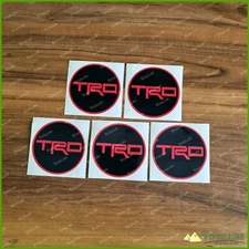 Center Caps Red LAMINATED Vinyl Decals Stickers Kit  Any Size x5 pcs Fr Shipping