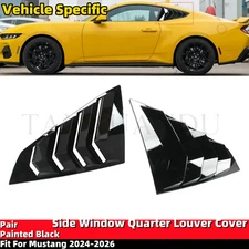 Side Window Louver Cover Air Vent Scoop Quarter Fit For Ford Mustang 2024-2026
