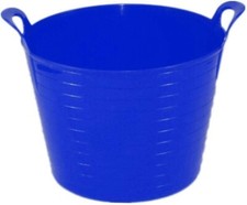 3 x 42 Litre Large Flexi Tub Home Garden Flexible Storage Colour Bucket Basket