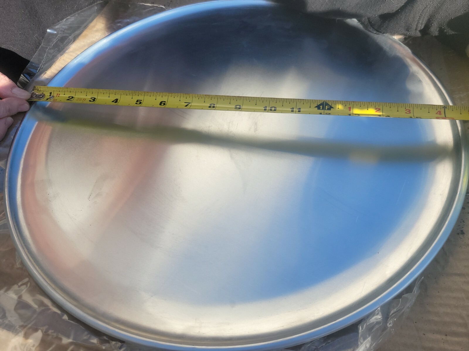  Aluminium Alloy Round Pizza Pan Tray Plate Silver Bakeware Size 17 inch pan