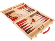 Hey Play 80-HCH-BK 15 x 22 in. Wood Backgammon Board Game, S4