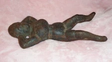 Original Antique Boot Scraper American Naughty Nellie Cast Iron Boot Jack 