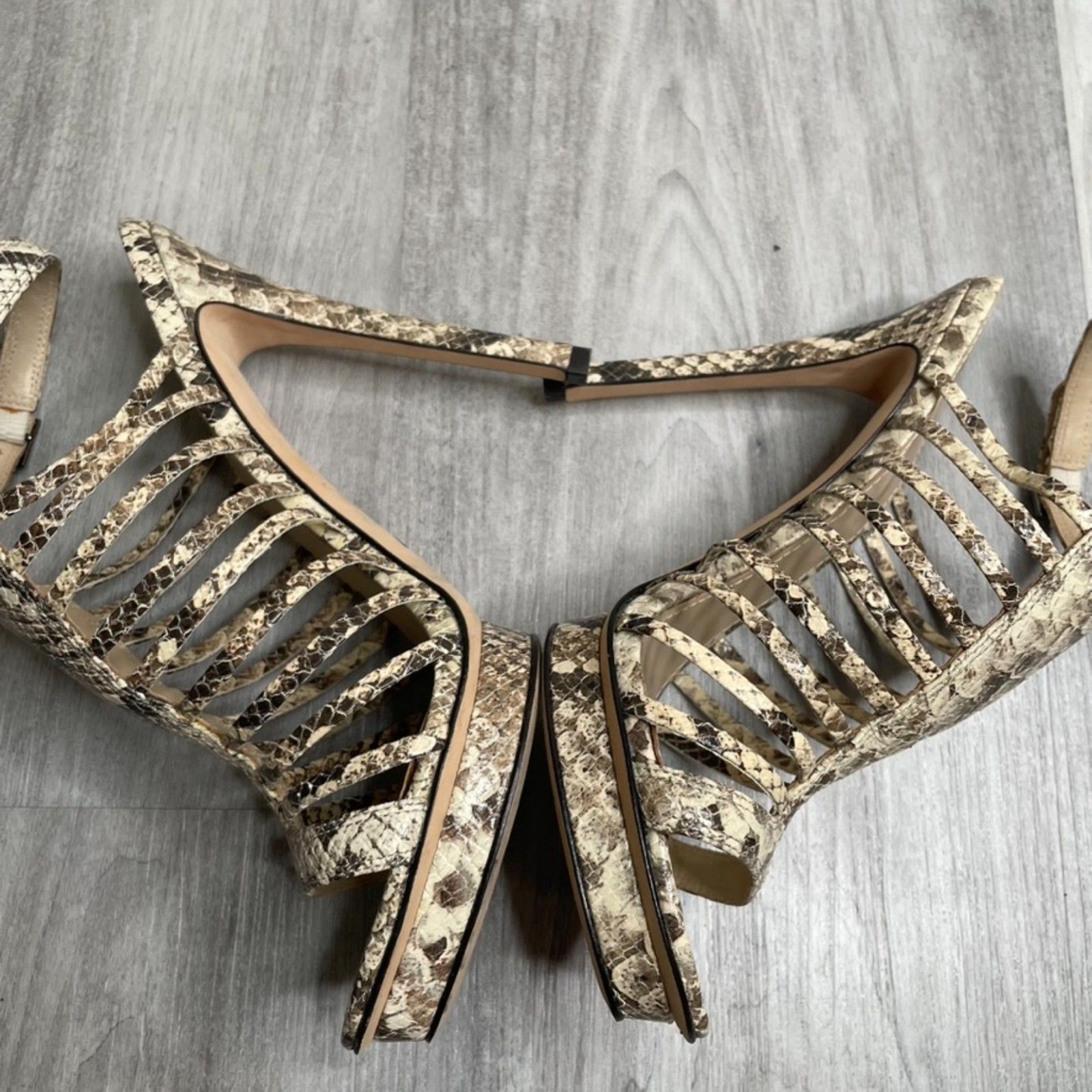 Brian Atwood Python Platform Sandals - image 2