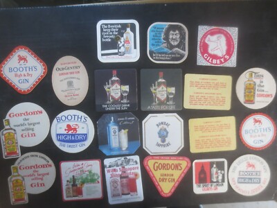 21 Different  GIN DISTILLERY,S,Gordon,Bombay etc.Issue  Coasters