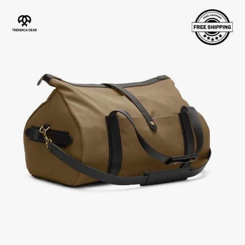 Travel Duffle Bag Weekend Luggage Travel Brown - Picture 3 of 4