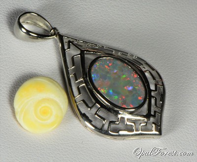 Red Natural Solid Black Opal Pendant Lightning Ridge Field Australian Rare Color