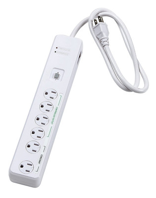 NEW Simple Touch Indoor Wi-Fi Smart Power Strip, 6 Outlets, 4 Wifi 2 Permanent 