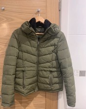 Ichi Puffer Coat Size S With Fluff And Zipped In Hood