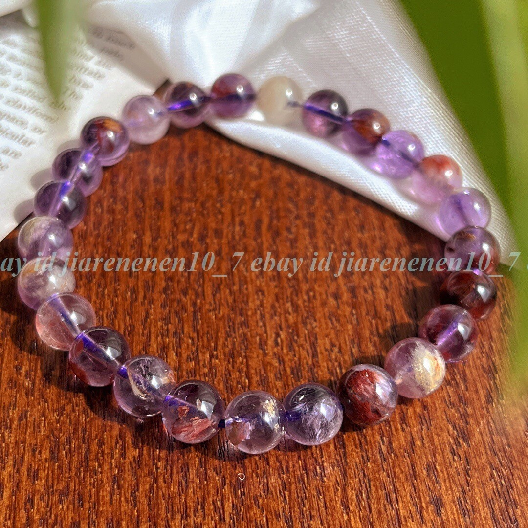 Natural 8mm Super Seven Bracelet Super Gems Crystal Stretch Bracelet