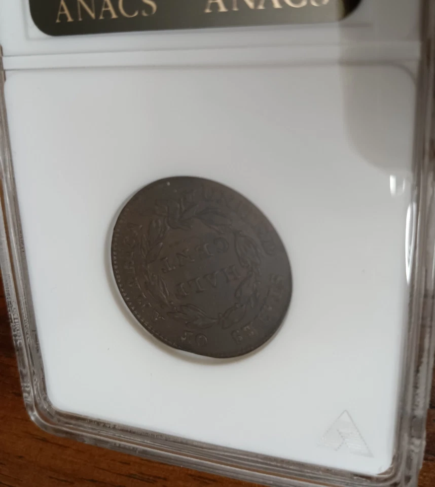 1826 Half Cent, ANACS XF45 - Image 3 of 4