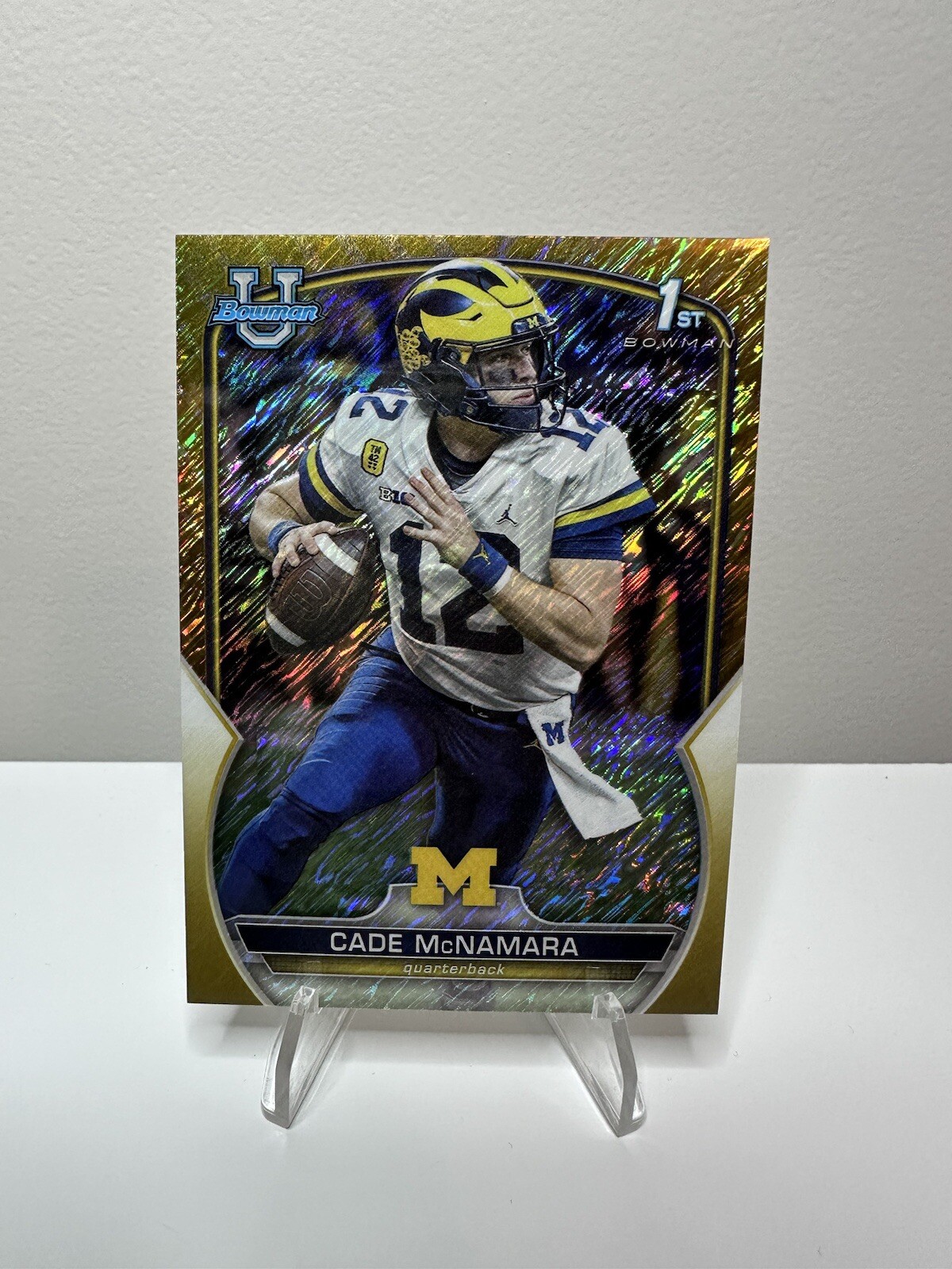 2022 Bowman University Chrome 1st - Gold Shimmer Refractor #99 Cade McNamara /50