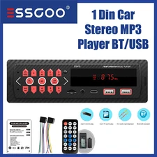 Car Stereo Single Din Radio Bluetooth FM Audio Player Head Unit USB AUX MP3