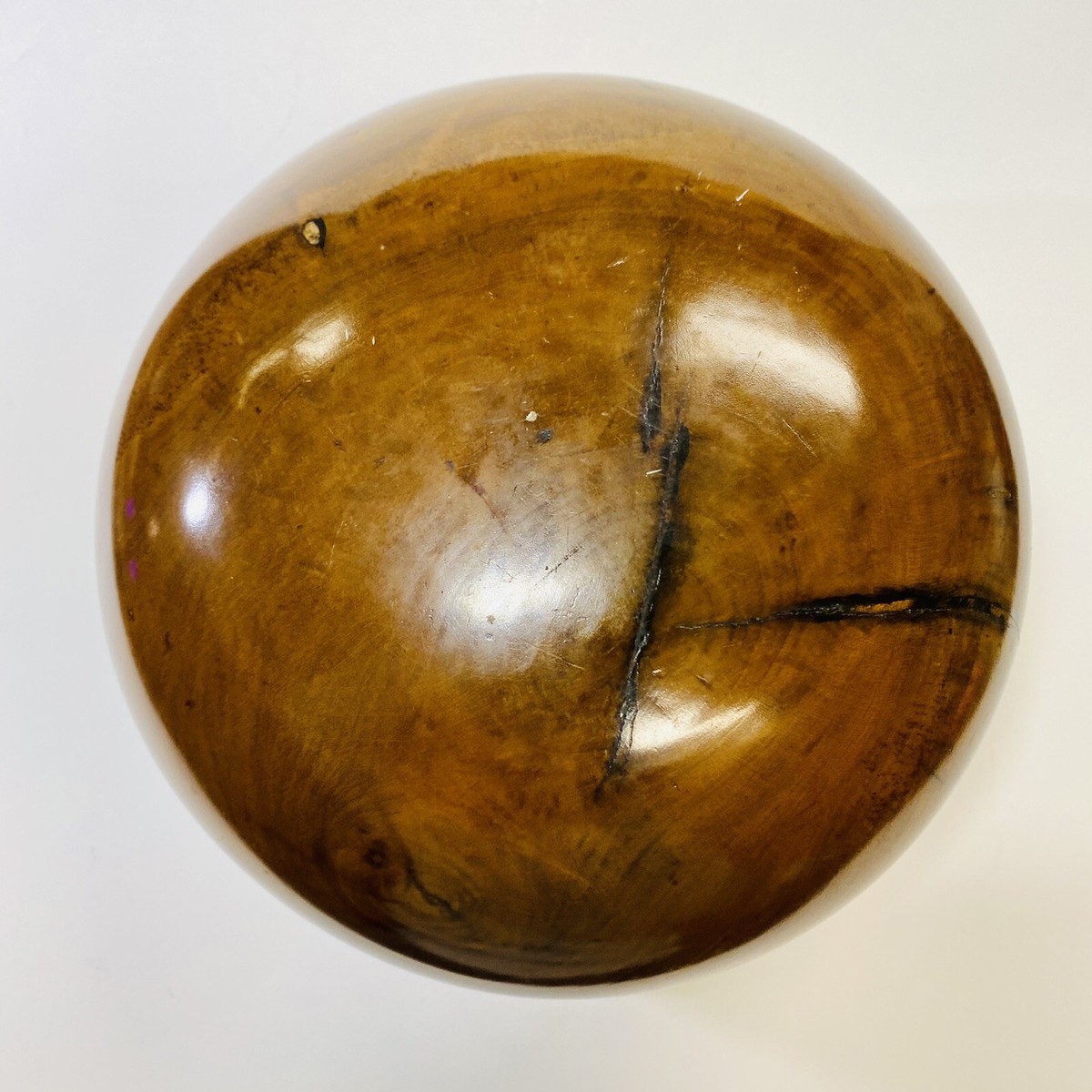 Antique Hawaiian Kou Wood Bowl Circumference 28